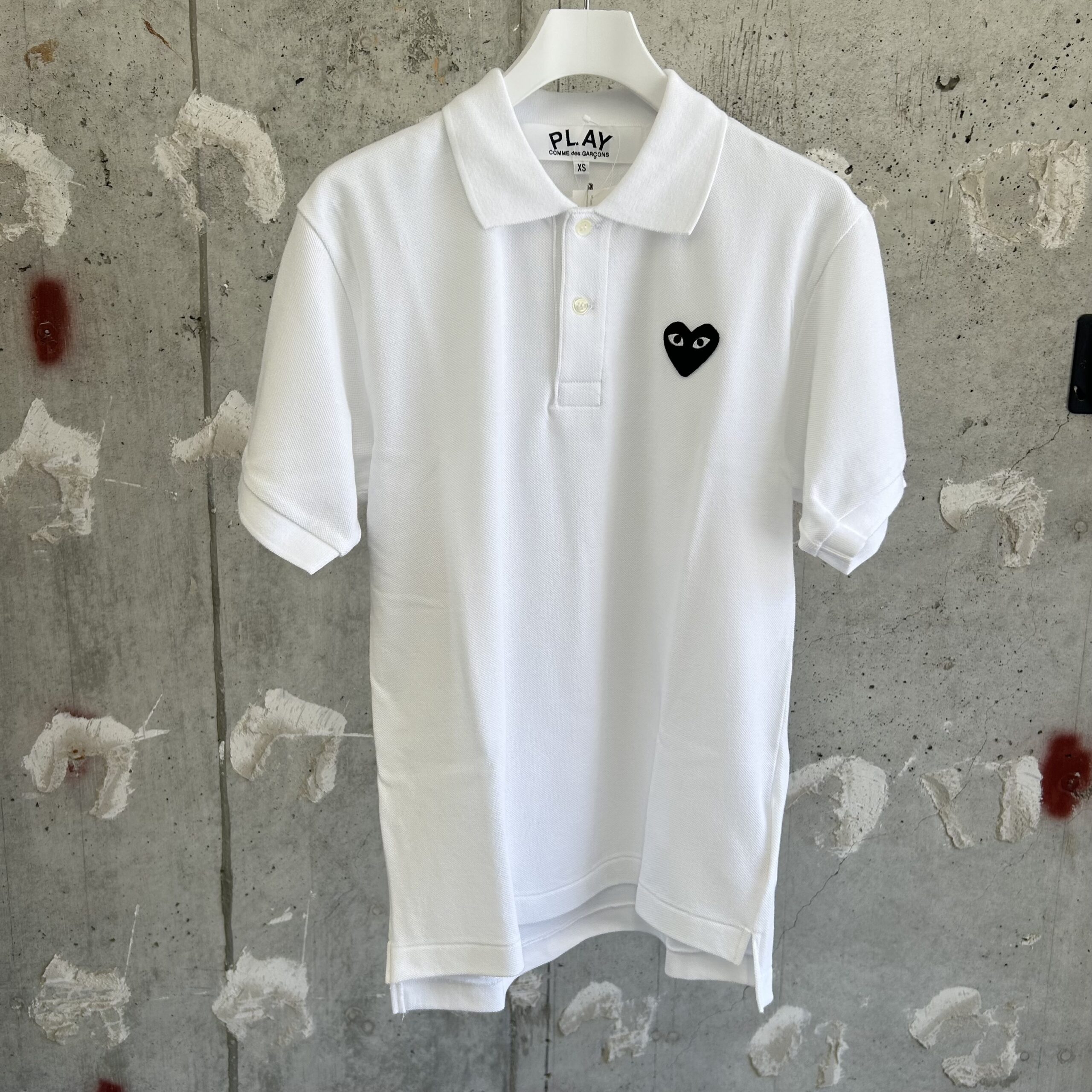 PLAY COMME des GARÇONS】Unisex Polo-WHITE- | OBLIGE womens blog 