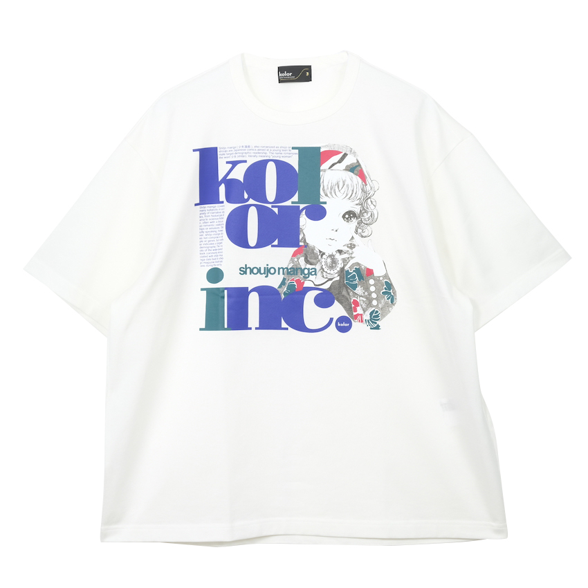 kolor 22ss 少女漫画 shojo manga Tシャツ kolor Tシャツ 少女漫画（少女漫画」スタンダードTシャツの通販
